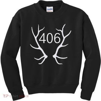 Elk Hunting Montana 406 Apparel Kids Sweatshirt