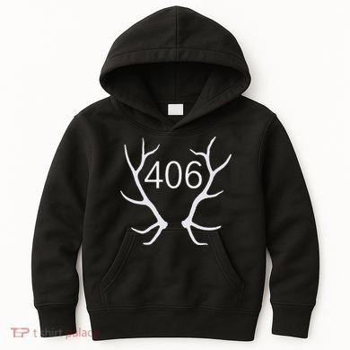 Elk Hunting Montana 406 Apparel Kids Hoodie