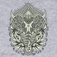Elephant Head Mandala Women's Sweatshirt thumb 2