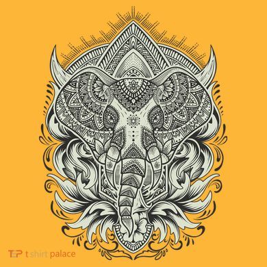 Elephant Head Mandala Pom Pom 12in Knit Beanie