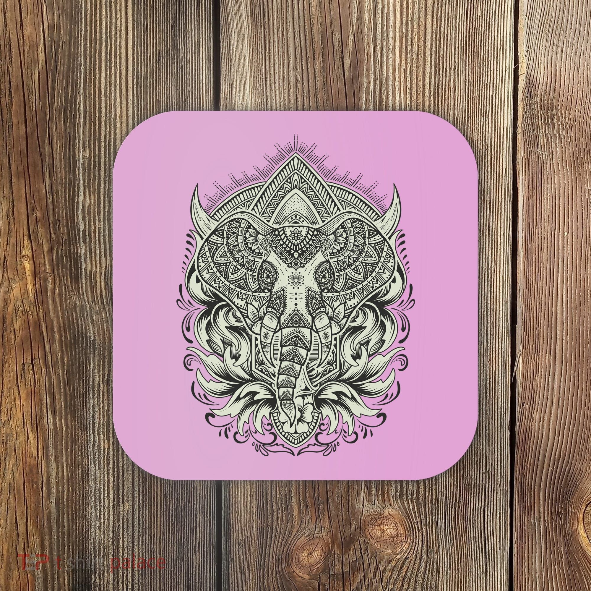 Elephant Head Mandala Coaster
