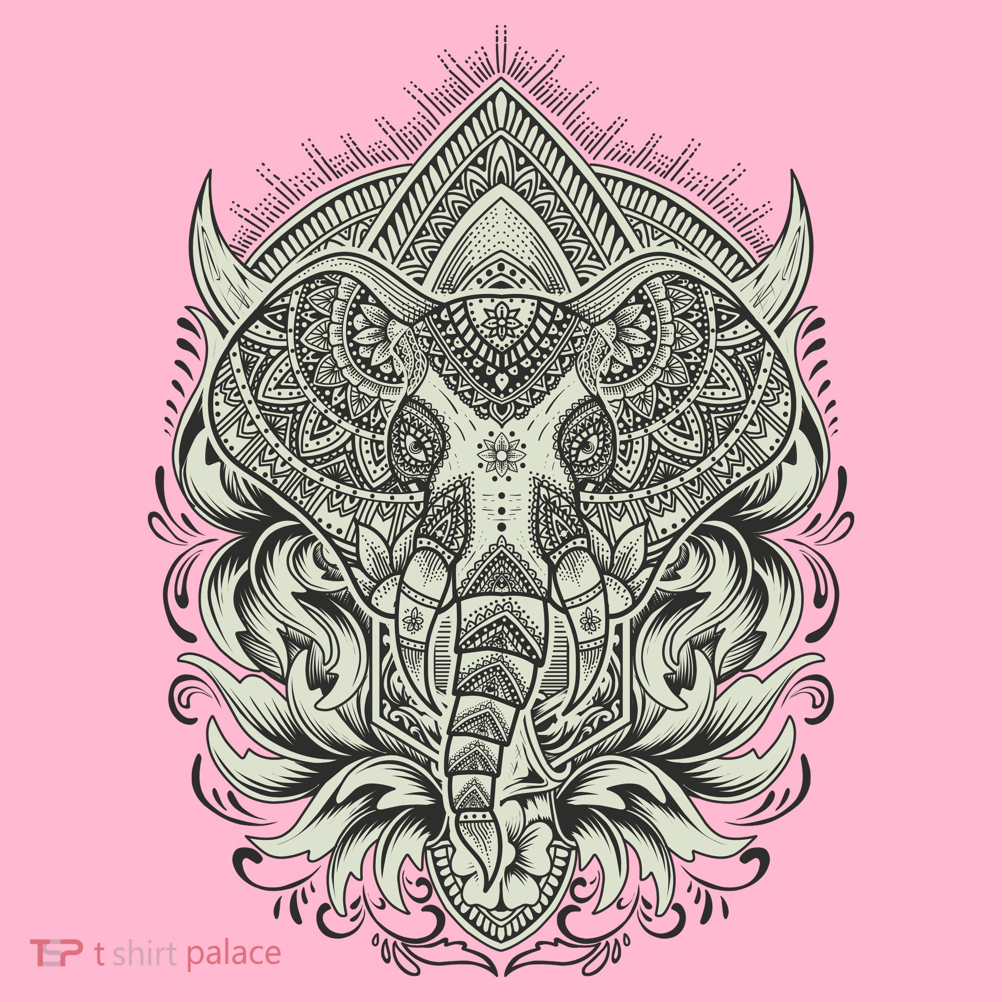 Elephant Head Mandala Coaster