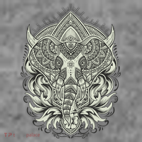 Elephant Head Mandala Toddler Hoodie thumb 2