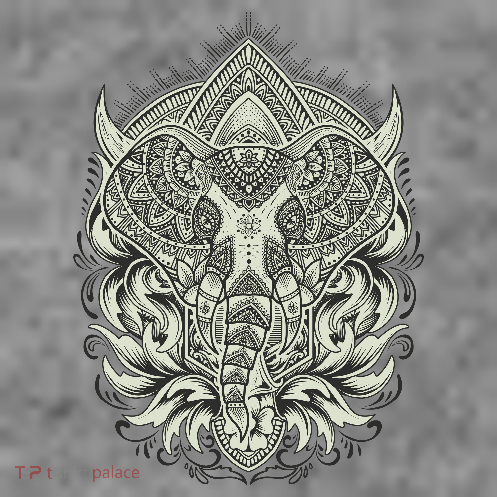 Elephant Head Mandala Toddler Hoodie