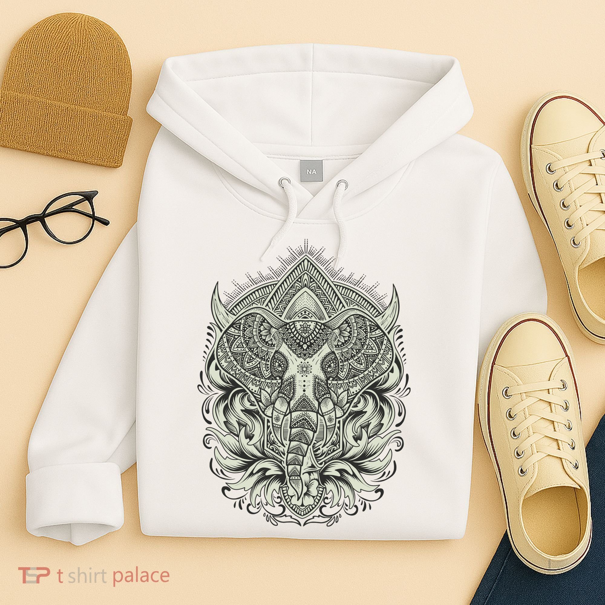 Elephant Head Mandala Hoodie