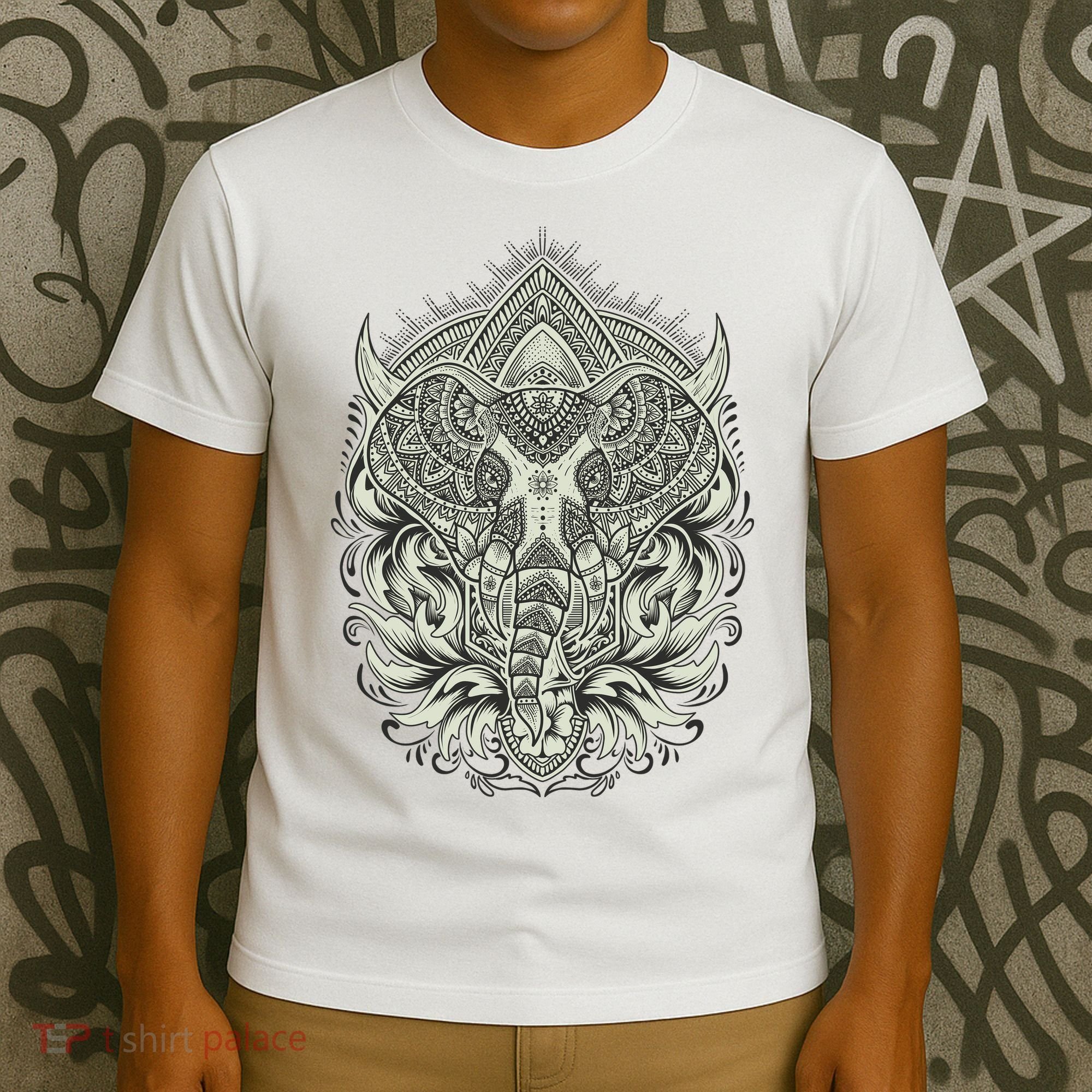 Elephant Head Mandala T-Shirt