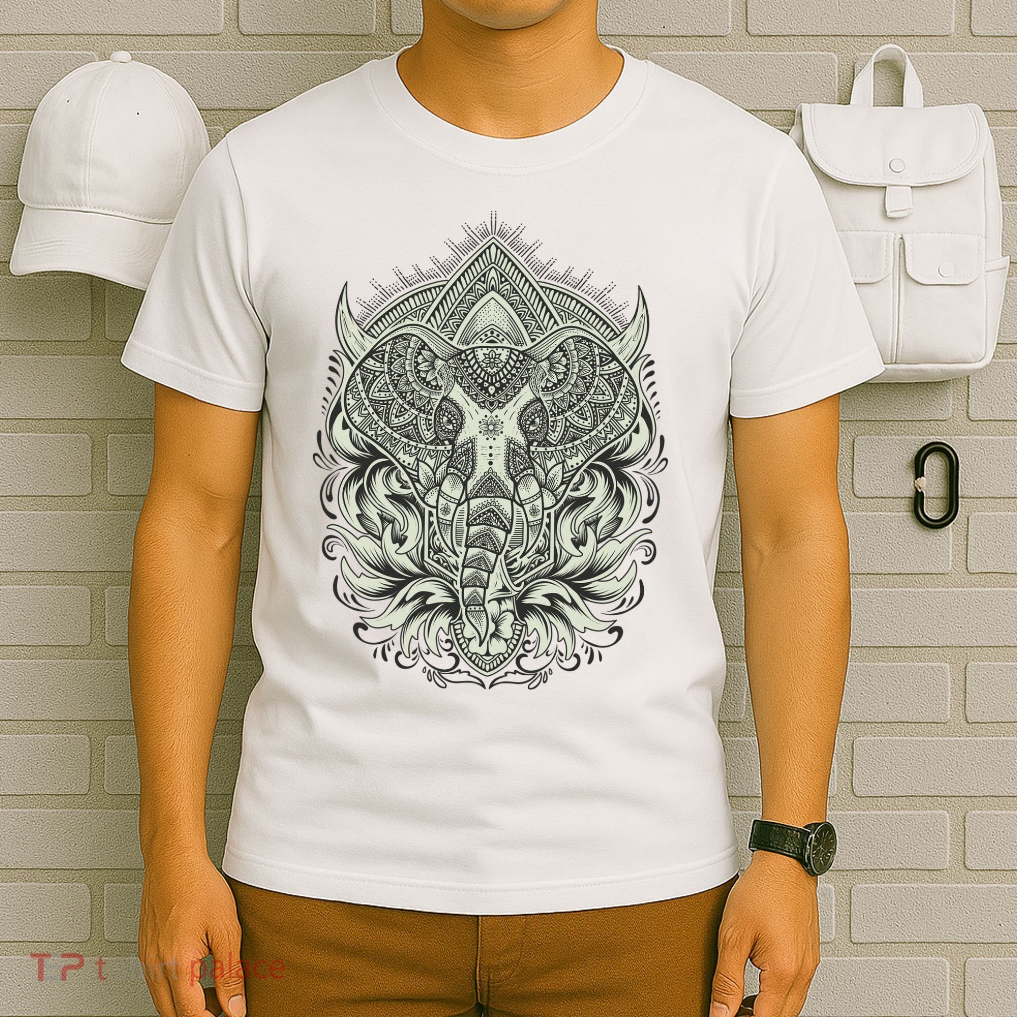 Elephant Head Mandala T-Shirt