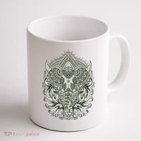 Elephant Head Mandala Coffee Mug thumb 1