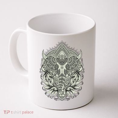 Elephant Head Mandala Coffee Mug