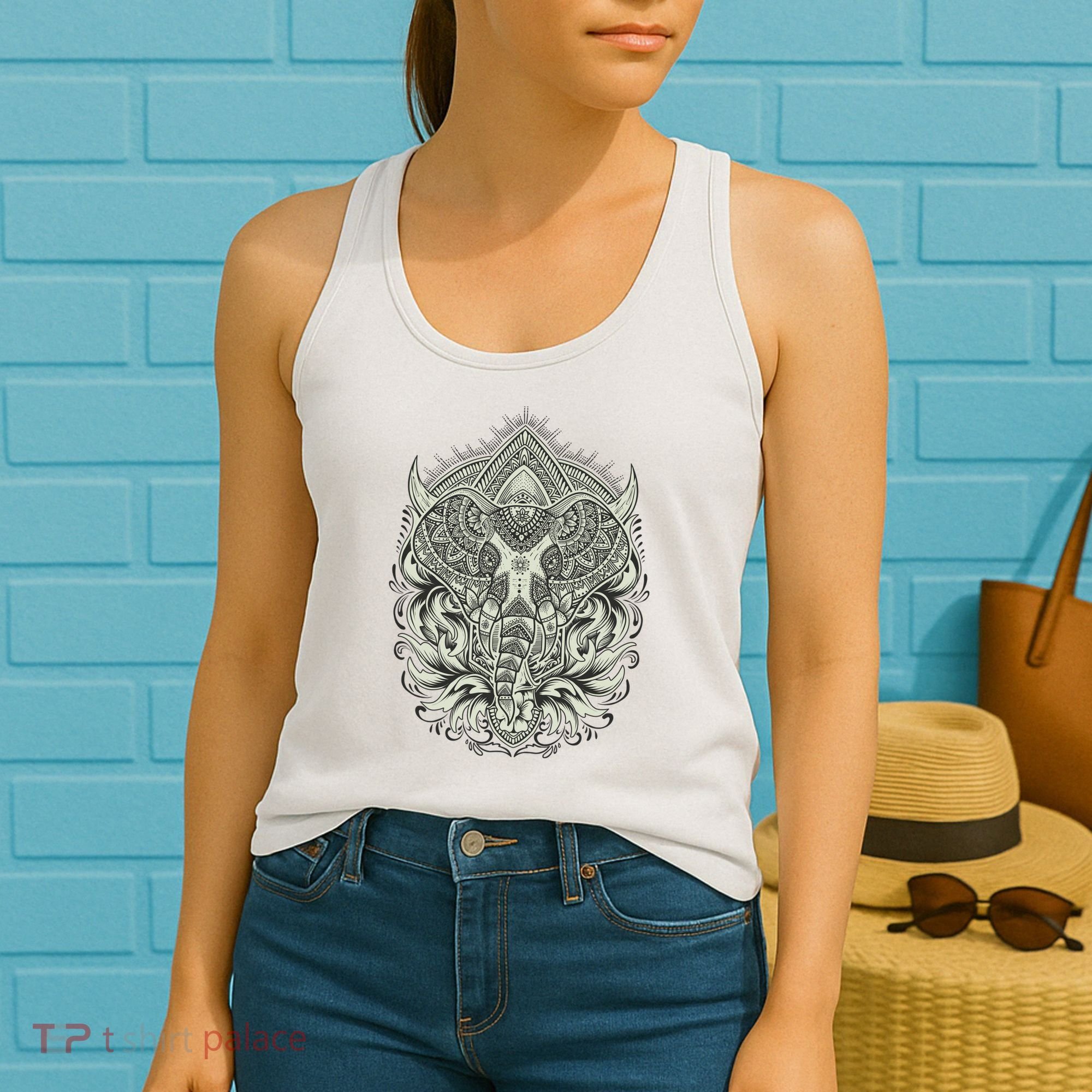 Elephant Head Mandala Women's Tank Top