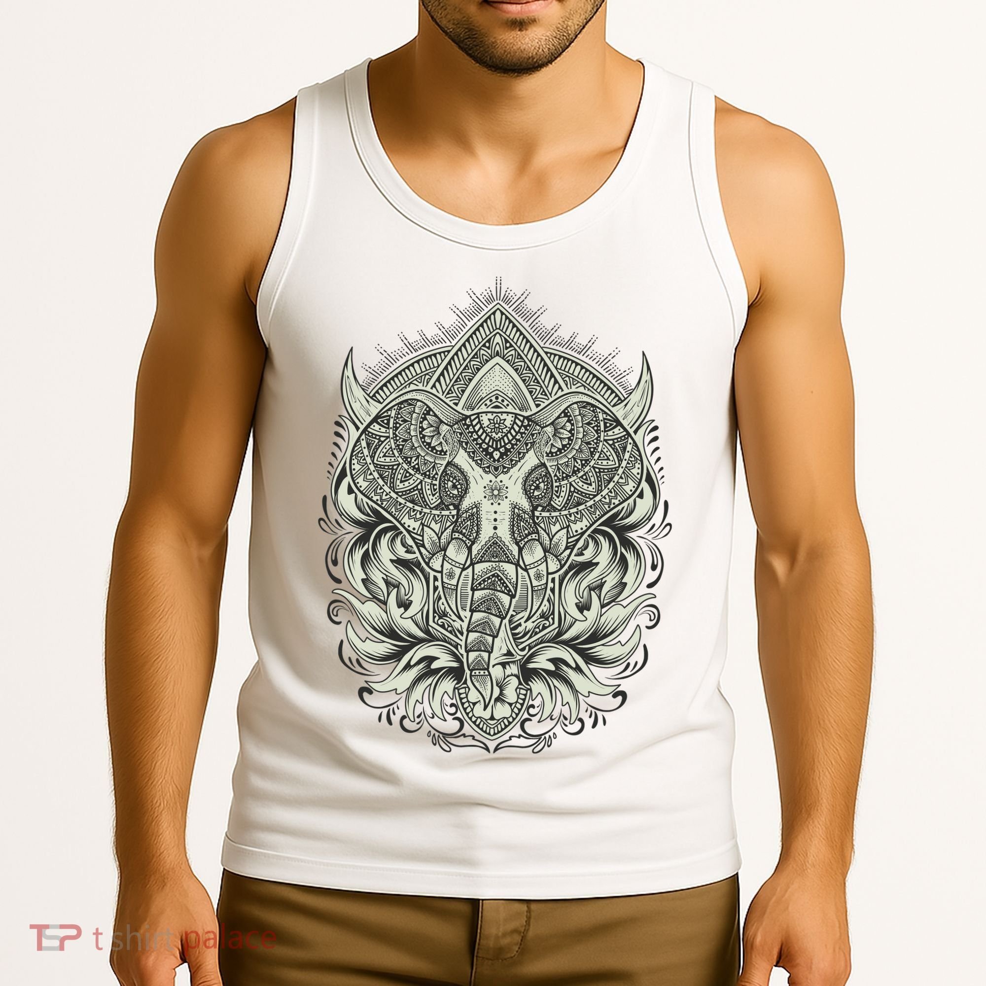 Elephant Head Mandala Tank Top