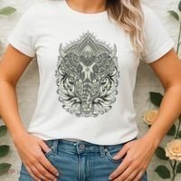 Elephant Head Mandala Women's T-Shirt thumb 2