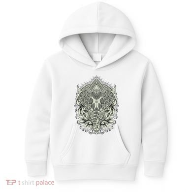 Elephant Head Mandala Kids Hoodie