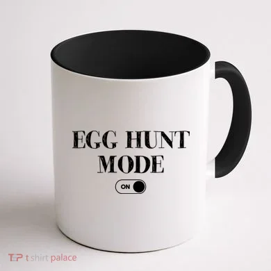 Egg Hunt Mode On Funny Easter Coffee Mug back