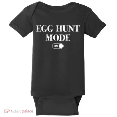 Egg Hunt Mode On Funny Easter Baby Bodysuit