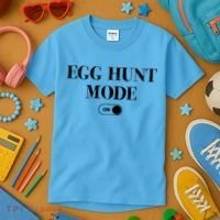 Egg Hunt Mode On Funny Easter Kids T-Shirt thumb 3
