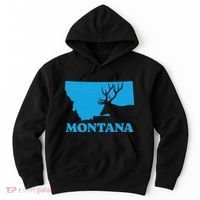 Elk Hunting Montana Deer Elk Hunter Mt State Hoodie thumb 0