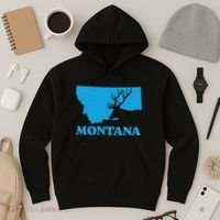 Elk Hunting Montana Deer Elk Hunter Mt State Hoodie thumb 3