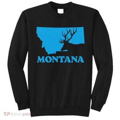 Elk Hunting Montana Deer Elk Hunter Mt State Sweatshirt
