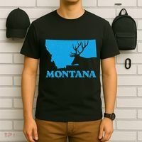 Elk Hunting Montana Deer Elk Hunter Mt State T-Shirt thumb 6
