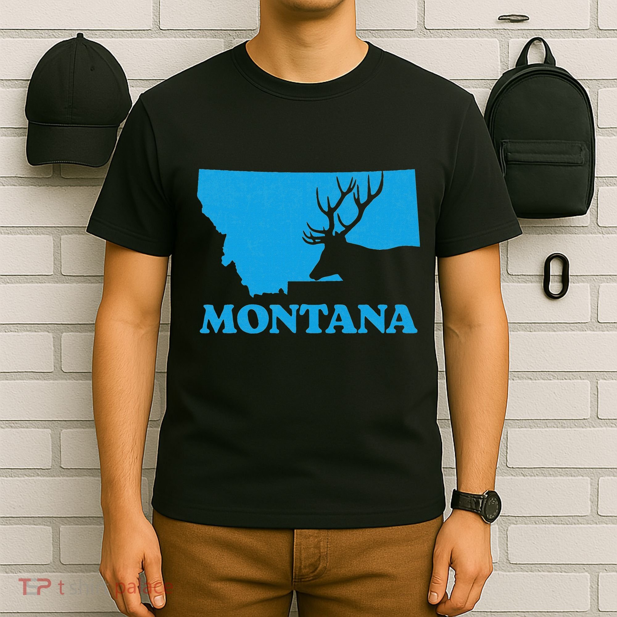 Elk Hunting Montana Deer Elk Hunter Mt State T-Shirt