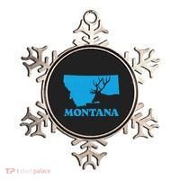 Elk Hunting Montana Deer Elk Hunter Mt State Ornament thumb 0