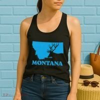Elk Hunting Montana Deer Elk Hunter Mt State Women's Tank Top thumb 2