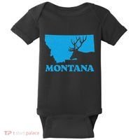 Elk Hunting Montana Deer Elk Hunter Mt State Baby Bodysuit thumb 0