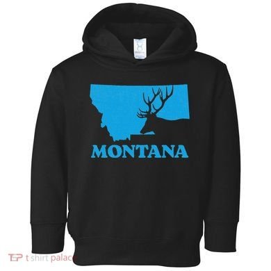 Elk Hunting Montana Deer Elk Hunter Mt State Toddler Hoodie
