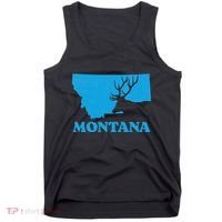 Elk Hunting Montana Deer Elk Hunter Mt State Tank Top thumb 0