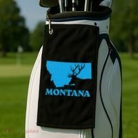 Elk Hunting Montana Deer Elk Hunter Mt State Golf Towel thumb 2
