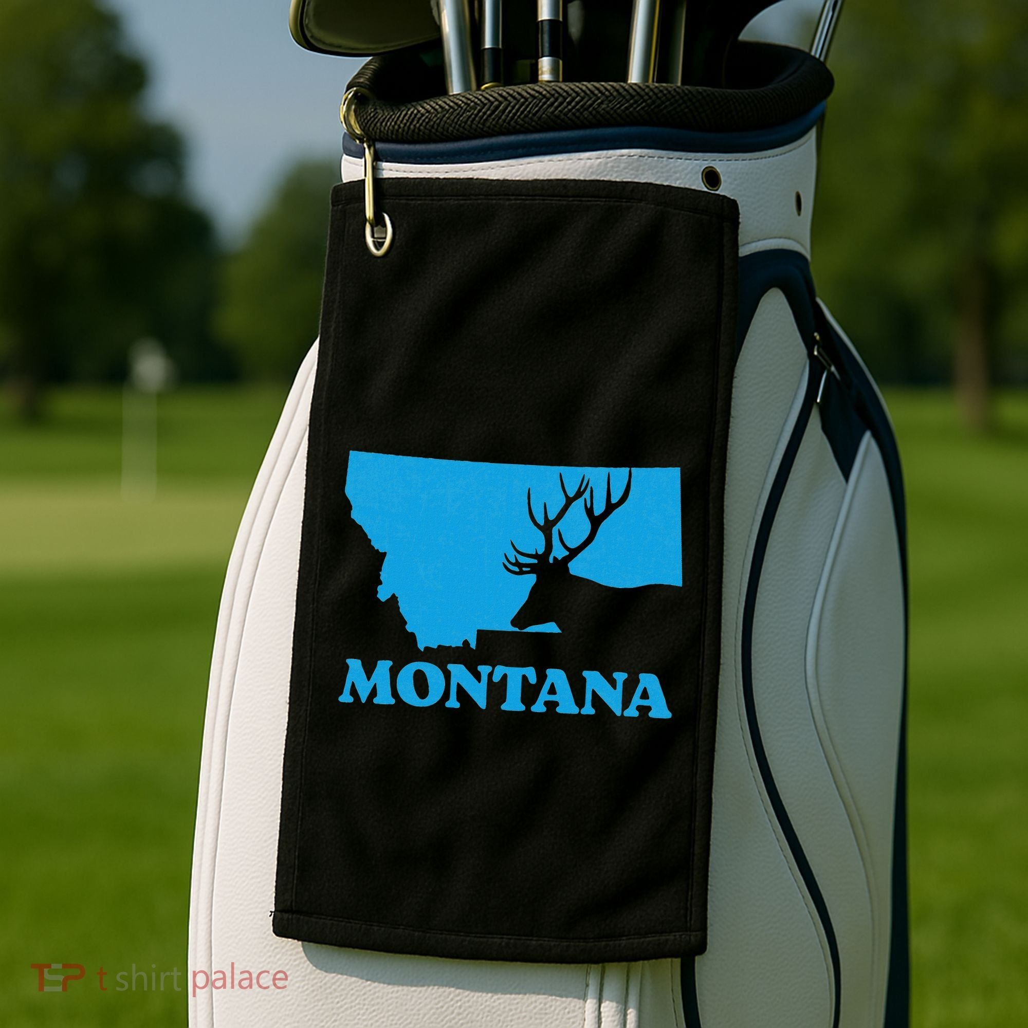 Elk Hunting Montana Deer Elk Hunter Mt State Golf Towel