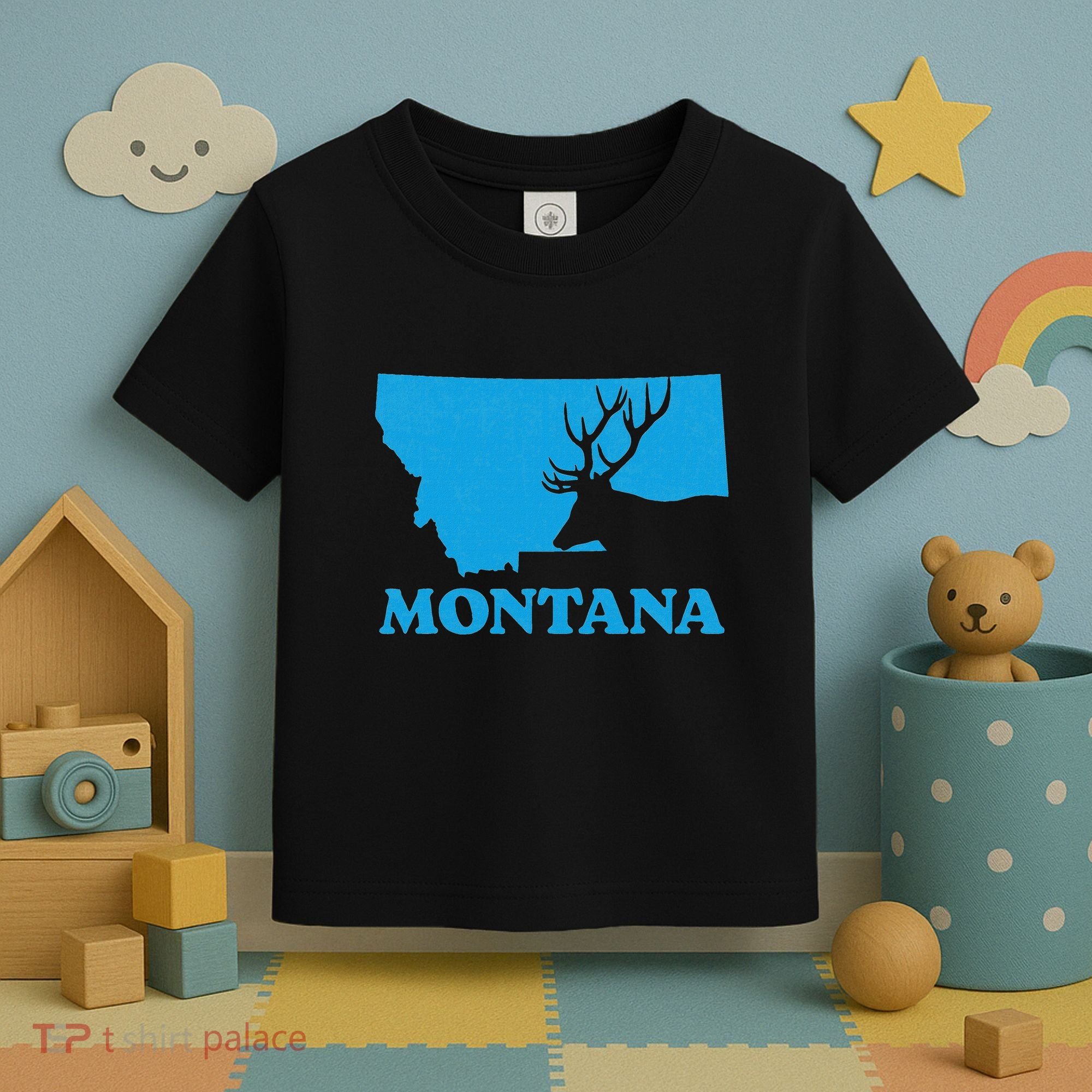 Elk Hunting Montana Deer Elk Hunter Mt State Toddler T-Shirt