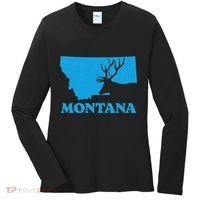 Elk Hunting Montana Deer Elk Hunter Mt State Women's Long Sleeve Shirt thumb 0