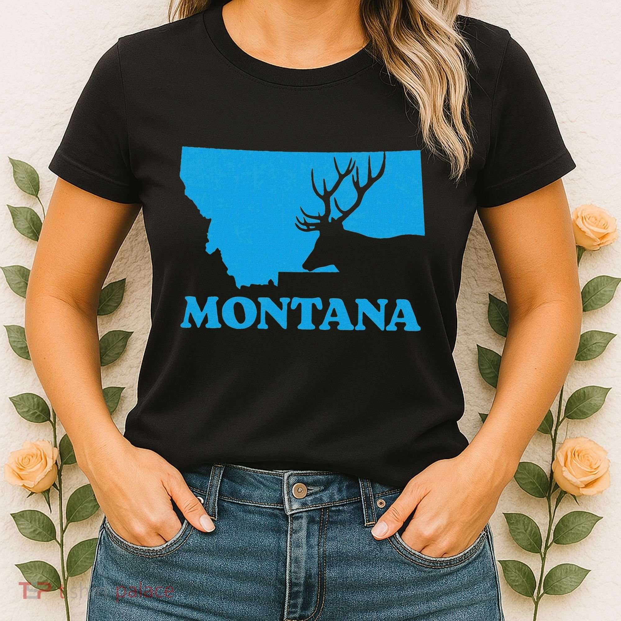 Elk Hunting Montana Deer Elk Hunter Mt State Women's T-Shirt