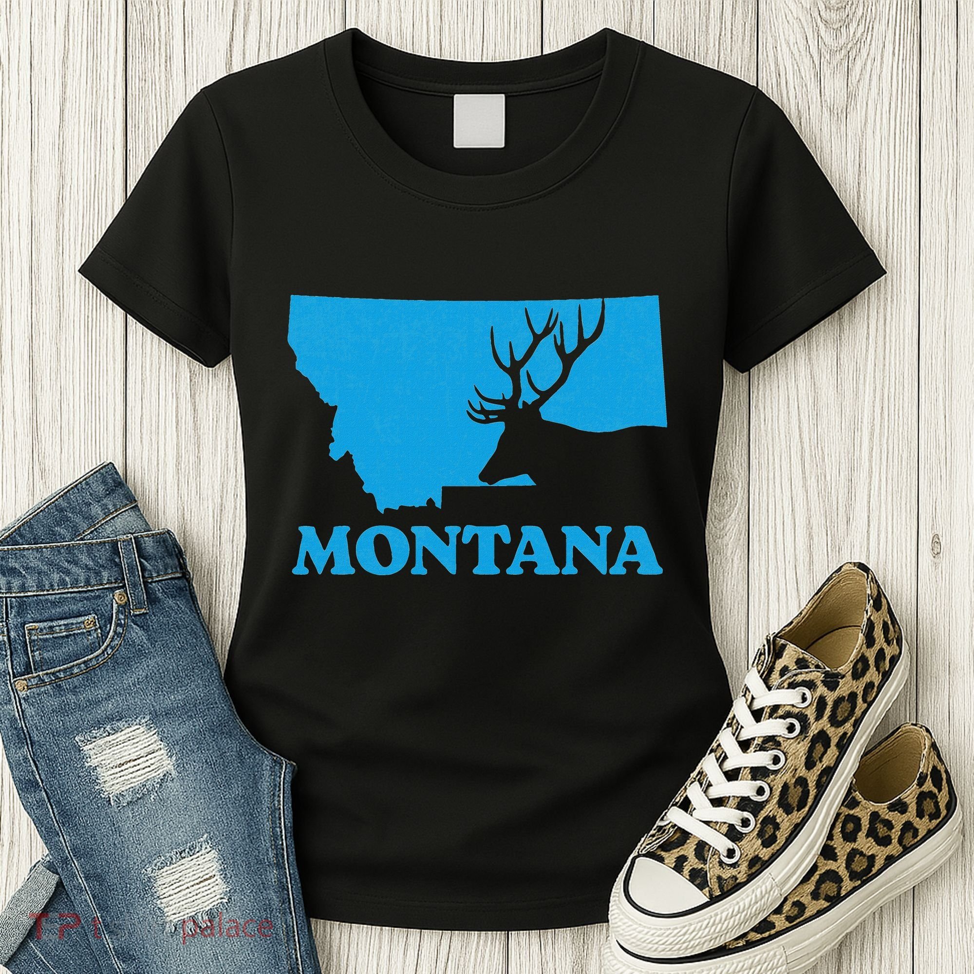Elk Hunting Montana Deer Elk Hunter Mt State Women's T-Shirt