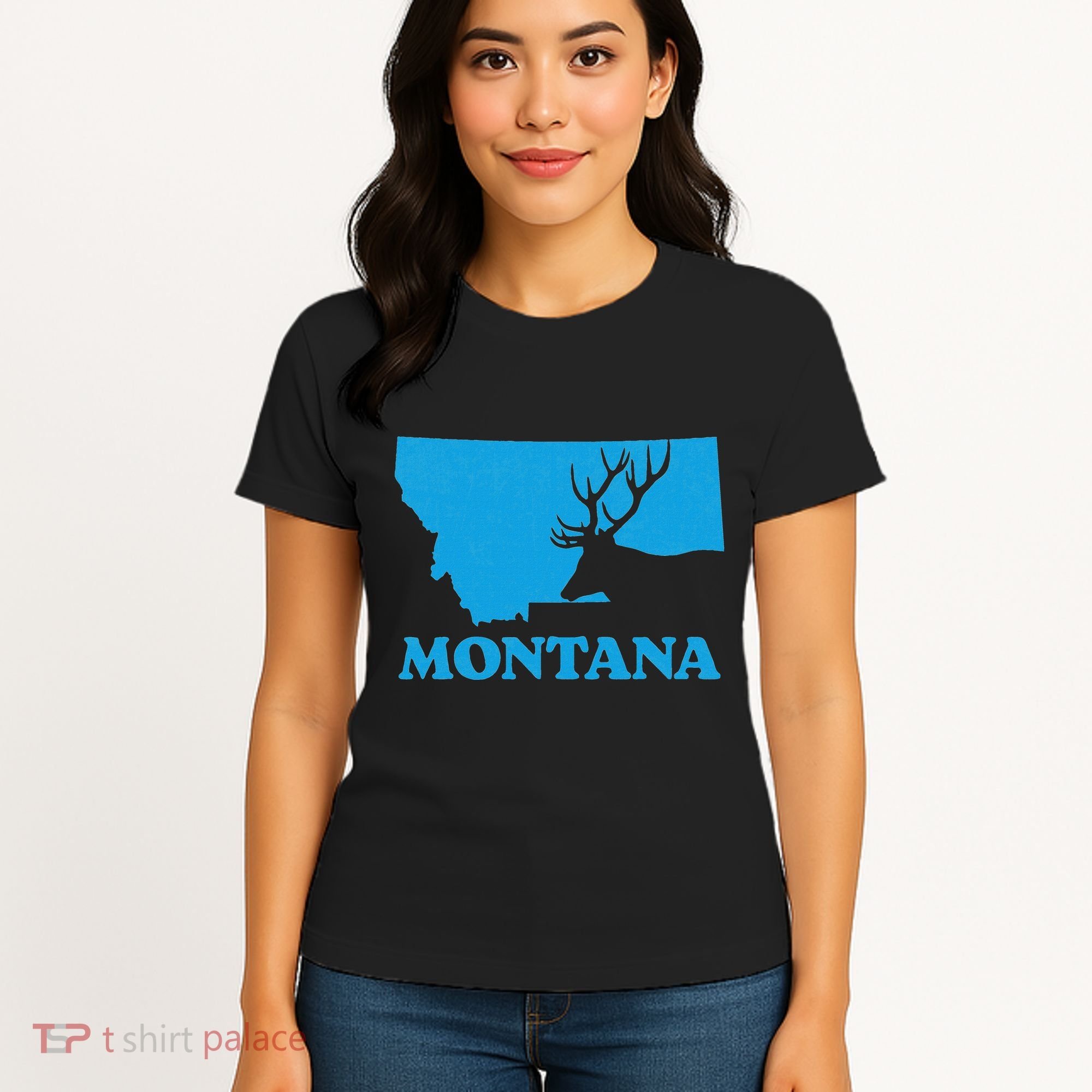 Elk Hunting Montana Deer Elk Hunter Mt State Women's T-Shirt