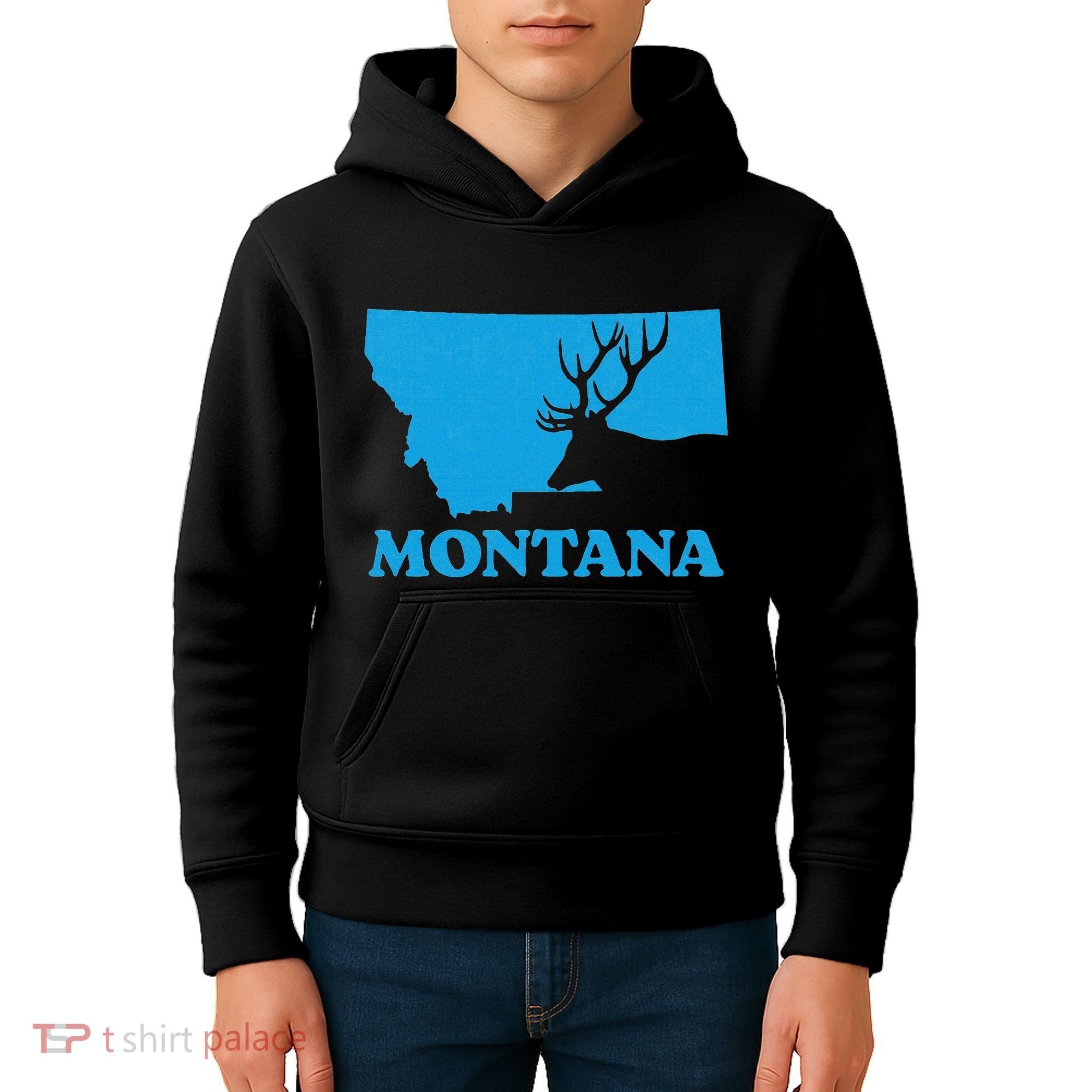 Elk Hunting Montana Deer Elk Hunter Mt State Kids Hoodie