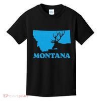 Elk Hunting Montana Deer Elk Hunter Mt State Kids T-Shirt thumb 0