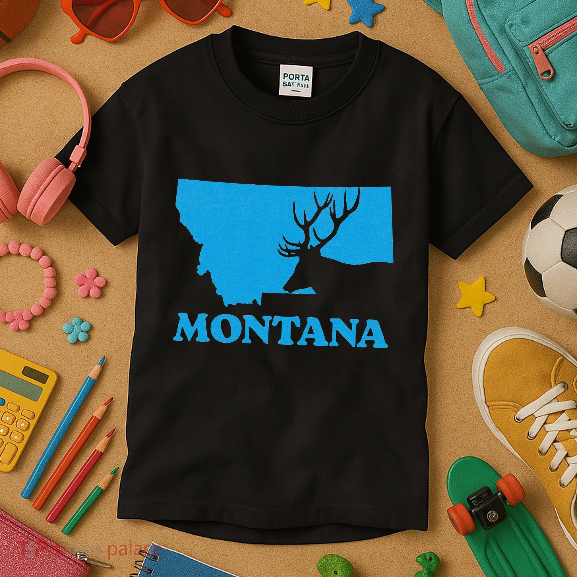 Elk Hunting Montana Deer Elk Hunter Mt State Kids T-Shirt