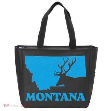 Elk Hunting Montana Deer Elk Hunter Mt State Tote Bag