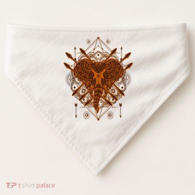 Elephant Head Mandala USA-Made Doggie Bandana