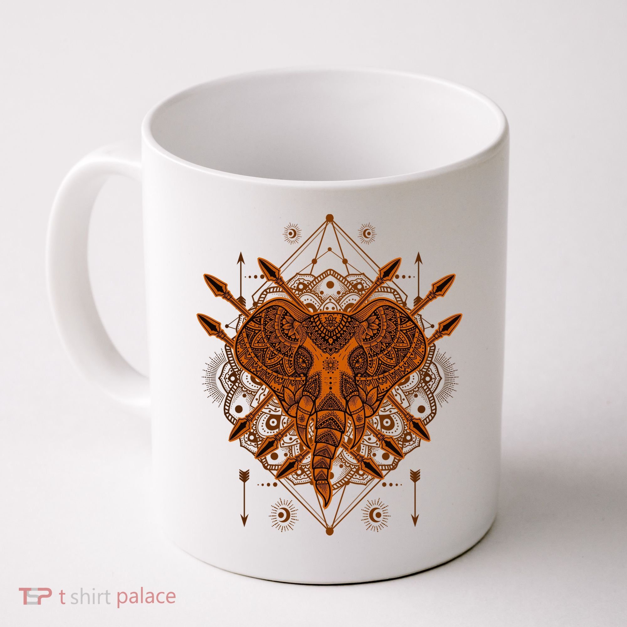 Elephant Head Mandala Coffee Mug