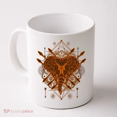 Elephant Head Mandala Coffee Mug