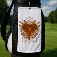 Elephant Head Mandala Golf Towel thumb 2