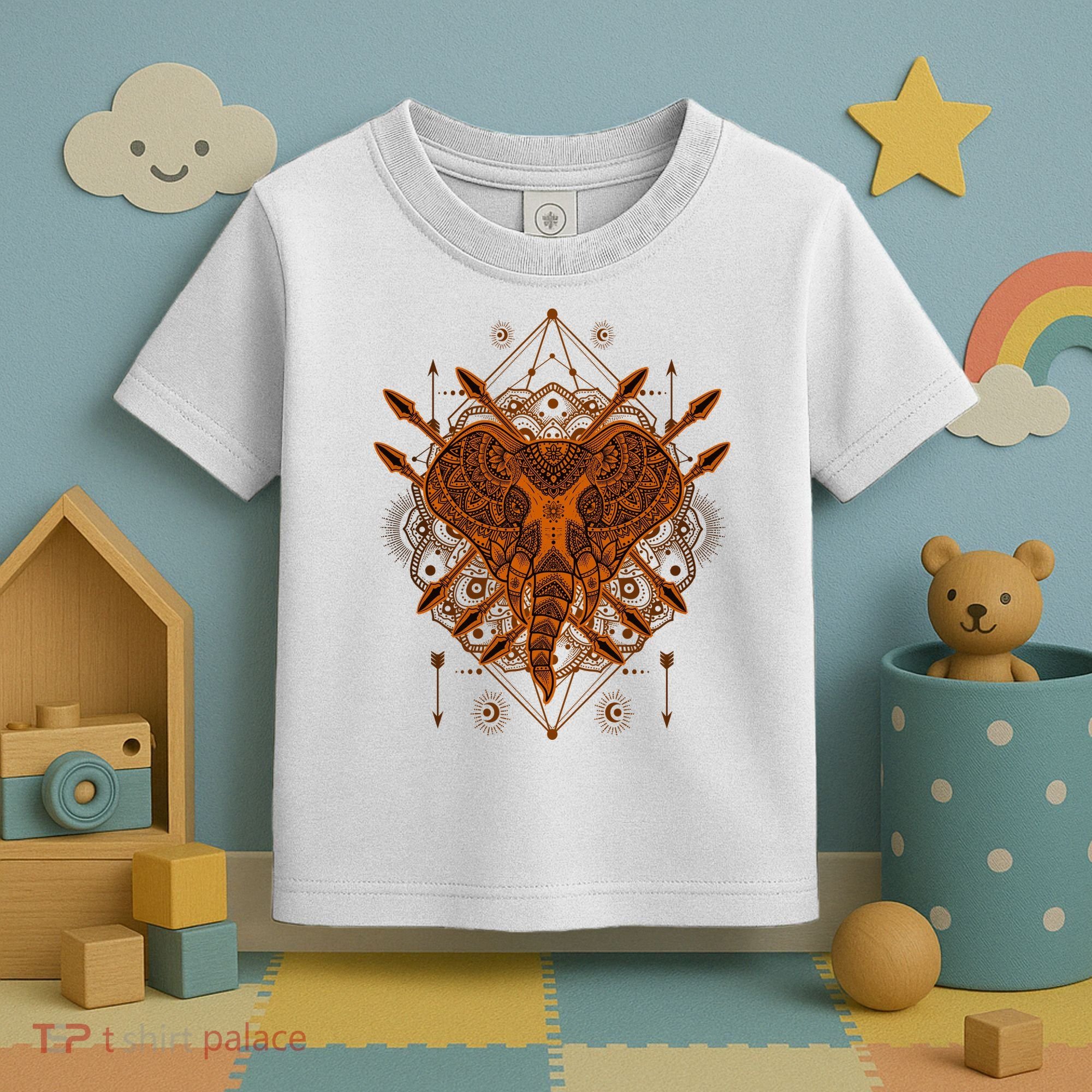 Elephant Head Mandala Toddler T-Shirt