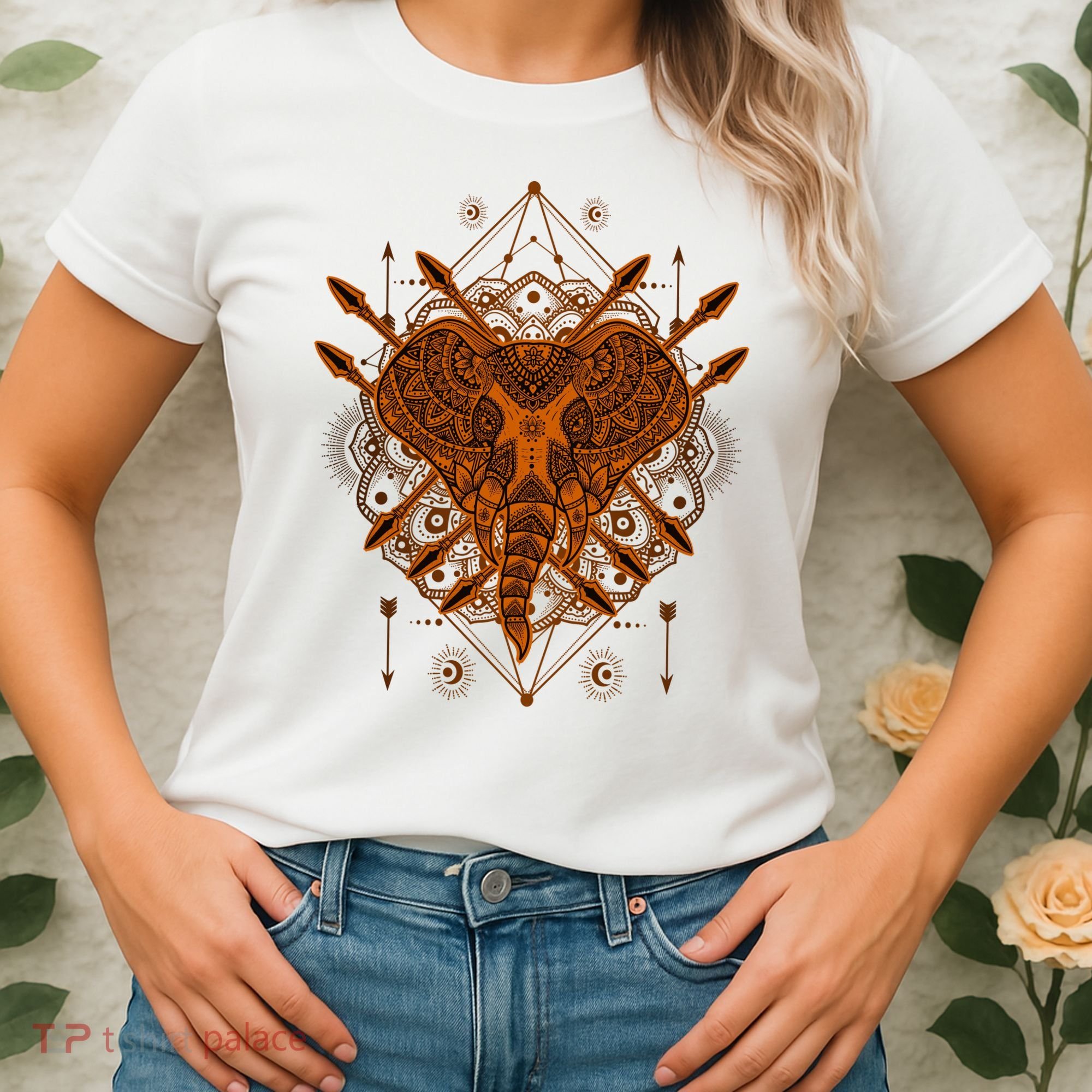 Elephant Head Mandala Women's T-Shirt
