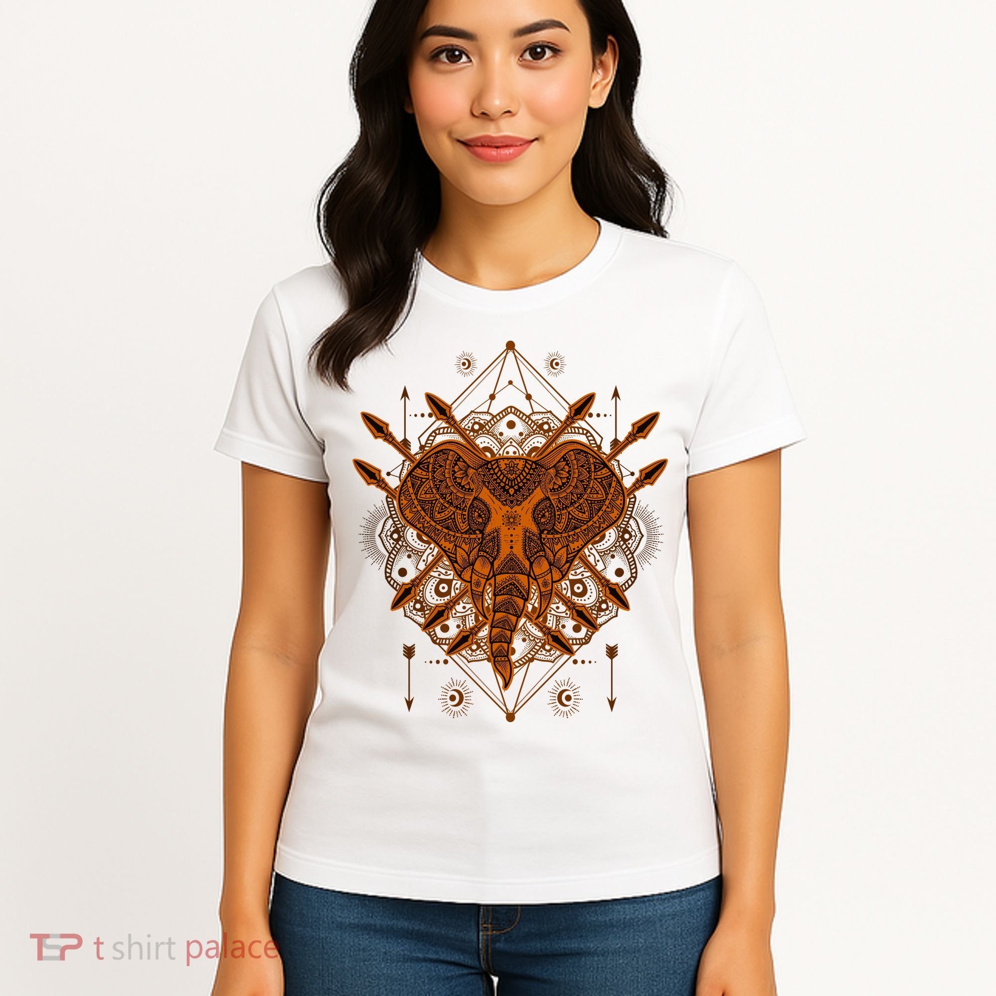 Elephant Head Mandala Women's T-Shirt