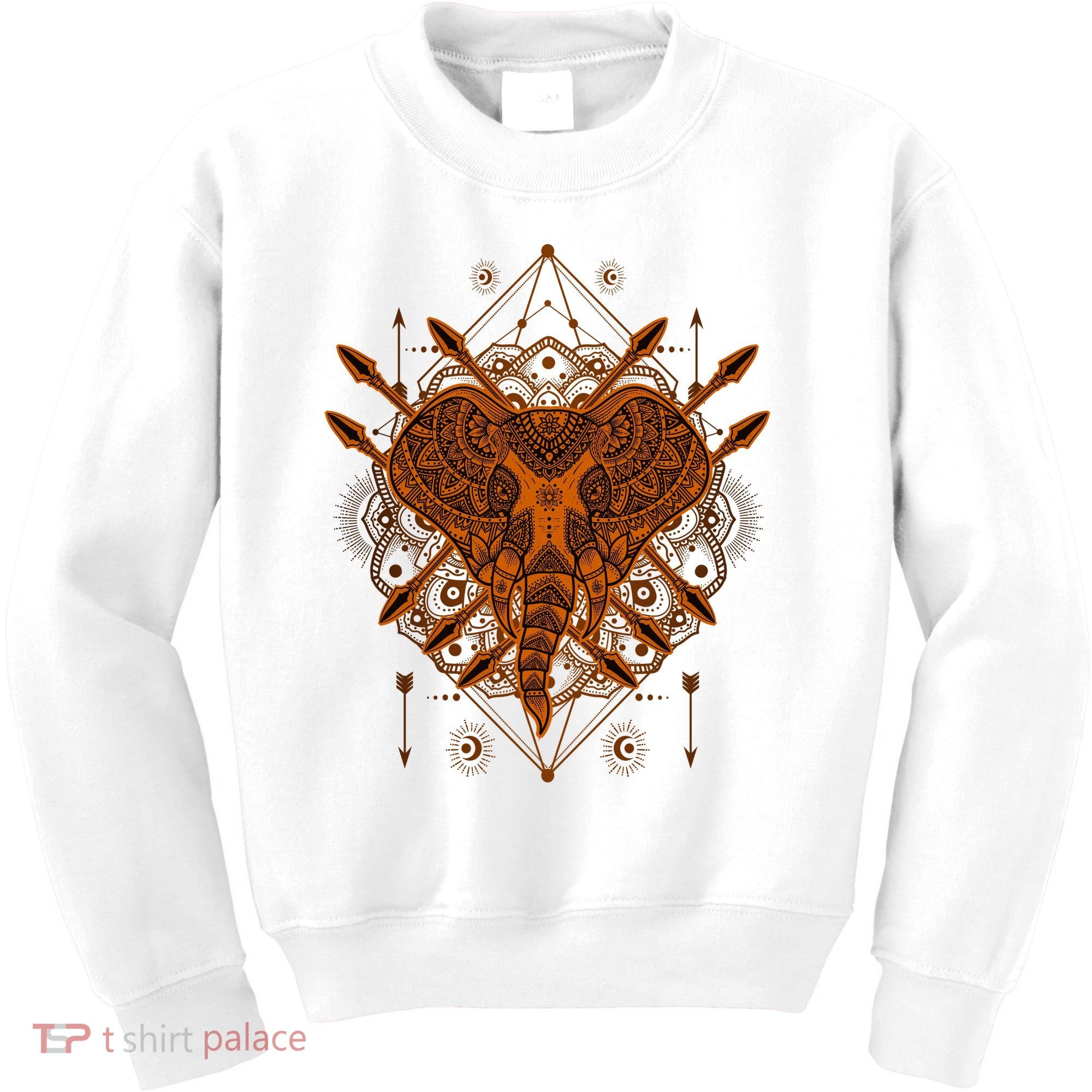Elephant Head Mandala Kids Sweatshirt
