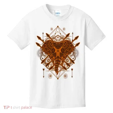 Elephant Head Mandala Kids T-Shirt